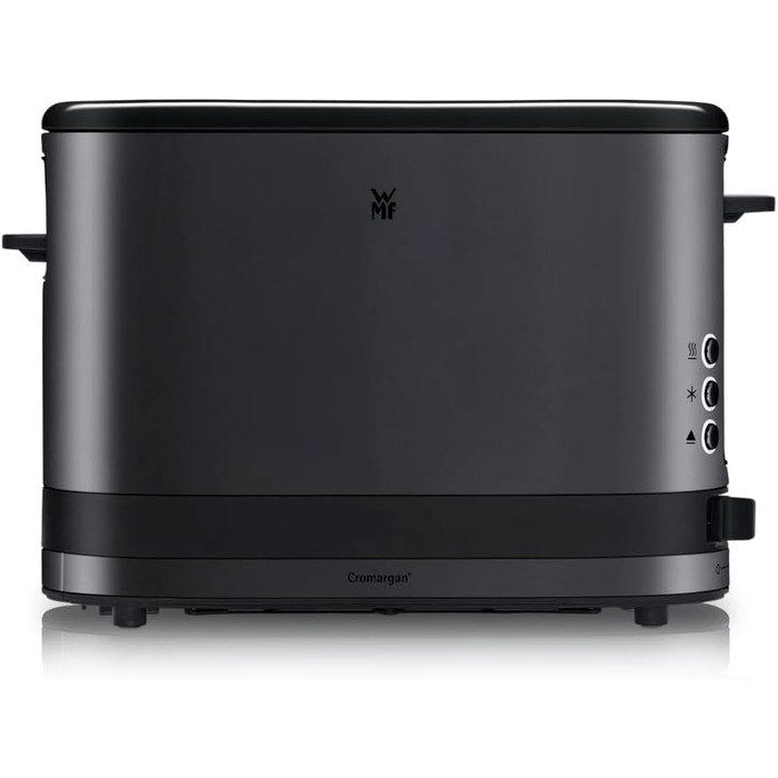 Тостер WMF Lono Silk з нержавіючої сталі, 2 слоти, XXL-насадка для бургерів, 7 рівнів підсмажування, LED-дисплей, знімний піддон для крихт, анти-відбитки, 900 Вт
