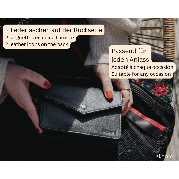 Сумка-бананка Skaard з екошкіри чорного кольору – 3-в-1 (crossbody, на пояс, унісекс) з регульованим ремінцем