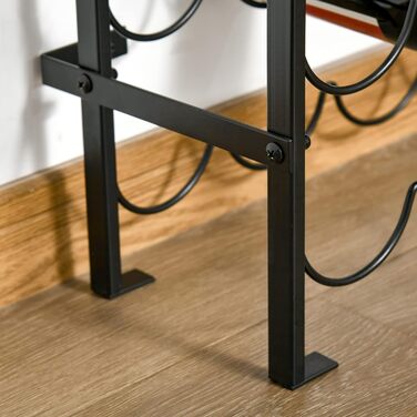 Homcom Wine Rack Wine Stand Bottle Rack 60 Bottles Wall Mount Metal Black