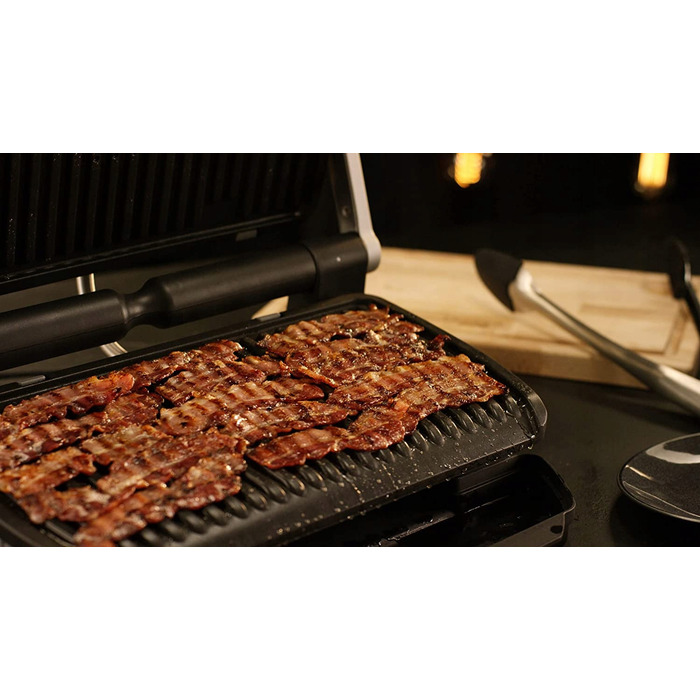 Електричний контактний гриль Tefal OptiGrill GC705D16, сріблястий/сірий, 2000 Вт