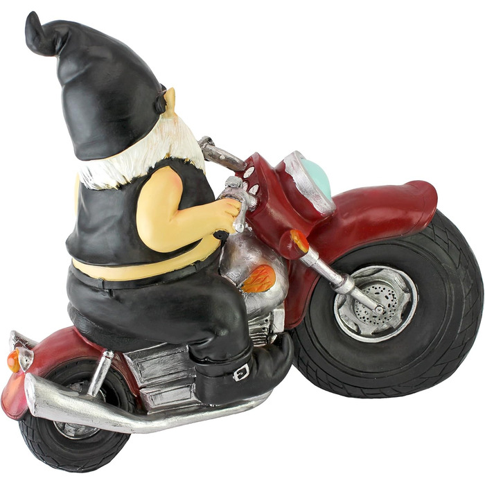 Design Toscano Decorative Figure, Biker with Leather Jacket, Dimensions: 14 x 34.5 x 28 cm