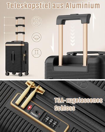 Чемодан Joyway ABS з жорсткою оболонкою, ручний багаж 56 см, з TSA замком, білий