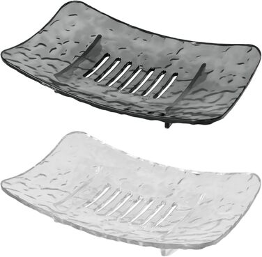 Миска для мила з піддоном для стікання води, водонепроникна мильниця без свердління, мильниця для душу, підставка для мила з дренажем для ванної, балкону, кухні, легке очищення