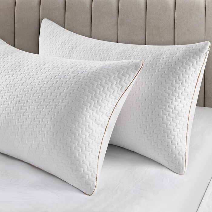 BedStory Pillows, Sleeping Pillows, 2 Pack, Hypoallergenic, Anti-Dust Mites Pillows, Down Alternative Quality, Bed Pillows for Back, Stomach, and Side Sleepers, Standard Size, Washable, 42 x 70 cm
