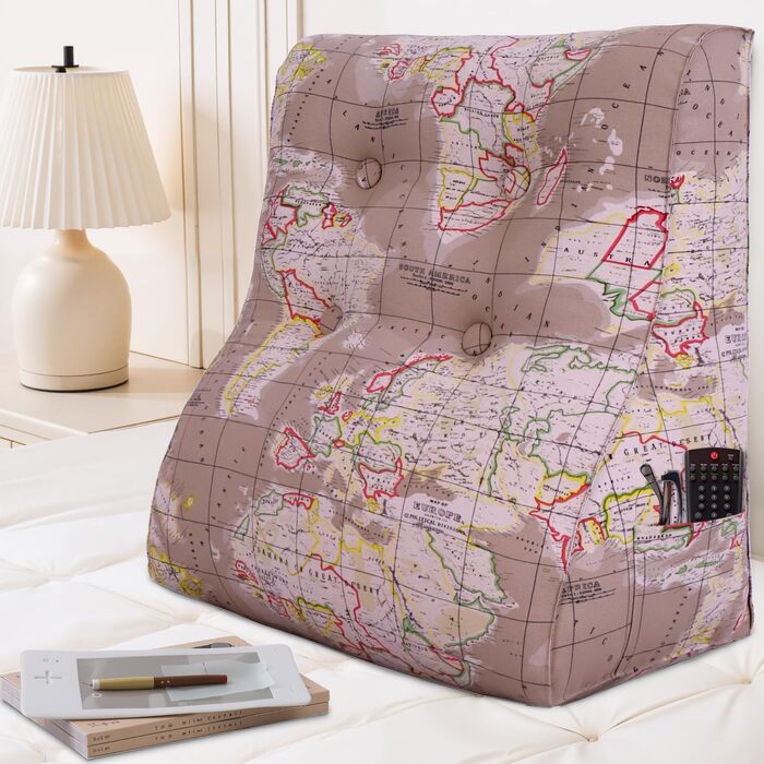 Вигнуте подушко-крісло для читання, подушка-підголовник для ліжка, дивана, 60 см (Kamelkarte)