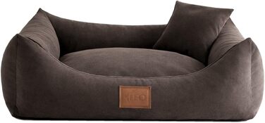 Софа для собак Sun: 6 розмірів, 4 кольори. Лежанка, подушка, диванчик, кошик для собак. (80x60, ) (S-67x52, Темно-коричневий)