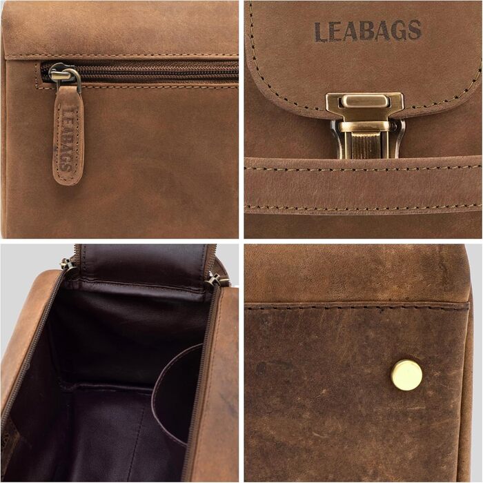 LEABAGS Преміум дорожній косметичний набір для жінок та чоловіків | Культова сумка | Великий валіза для косметики | Palm Bay Fox