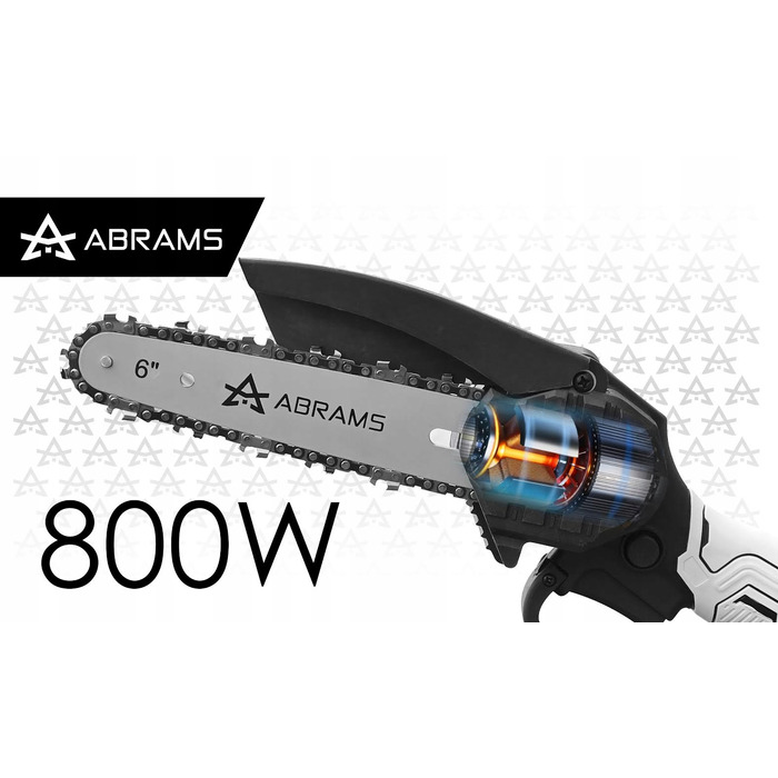 Акумуляторна ланцюгова пила Abrams 800 Вт, 15 см, 2x21 В