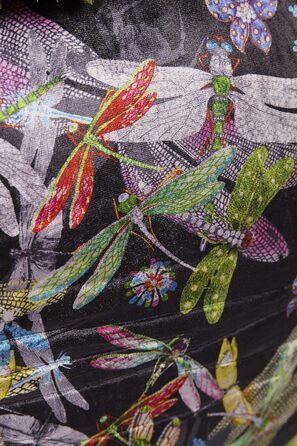 Kare Design Tropical Garden Fringe Pillow, Multicolor, Fringe, Decorative Pillow, Velvet Look, Decorative Cushion with Zipper, 45x45 cm (L/W)