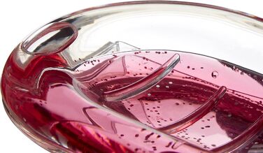 Миска для мила Premier Housewares з акрилу, з плаваючими сердечками, прозора/червона, 10 x 14 x 3 см