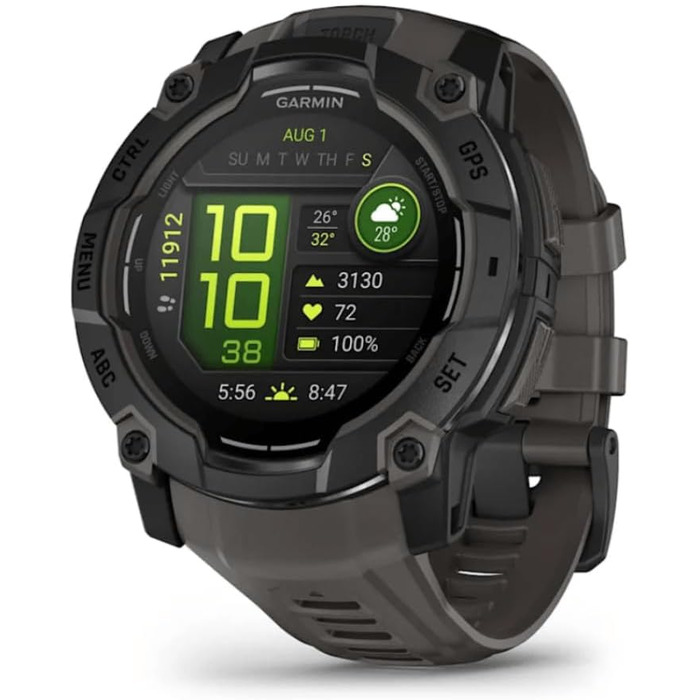 Розумний годинник Garmin Instinct 3 50mm AMOLED – GPS, Multisport, Health Coach, Чорний