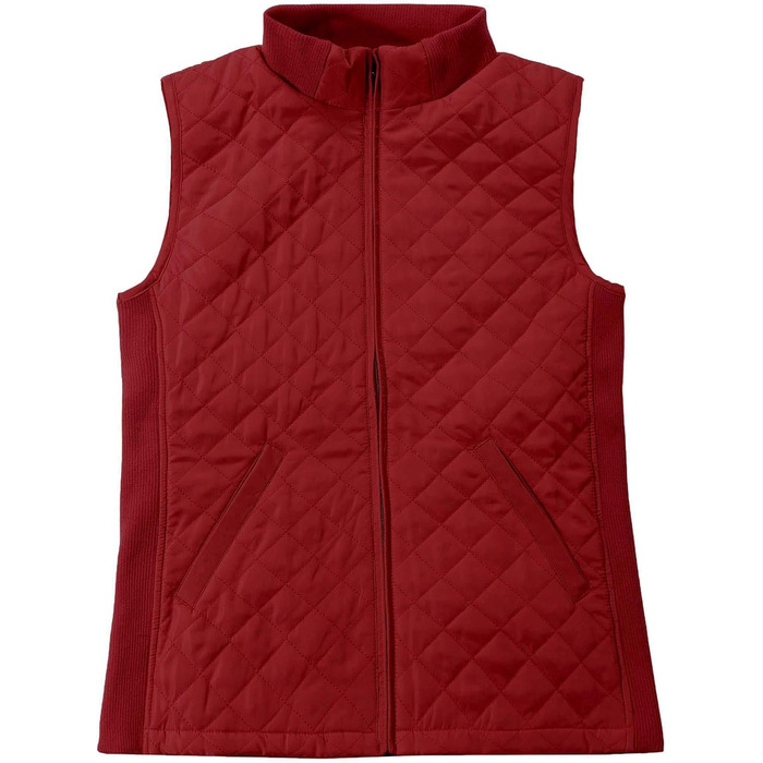 Жіночий жилет Bienzoe без рукавів, стеганий, на блискавці, бавовна, XXL, Бордовий