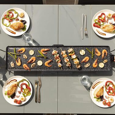 Cecotec Tasty Grill 2000 Electric Grill Plate - Stainless Steel, Adjustable Temperature, Non-Stick Surface - 2600W