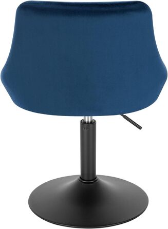 WOLTU Adjustable Swivel Bar Stool with Backrest - Dark Green Velvet Padded Chair