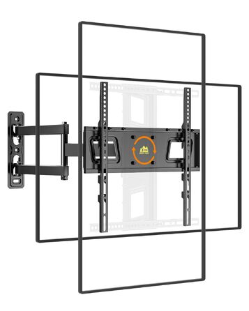 Настінний кронштейн для ТБ FORGING MOUNT 550мм для телевізорів 25-65 дюймів до 40кг, поворотний та нахильний з довгим плечем, VESA до 600x400 мм