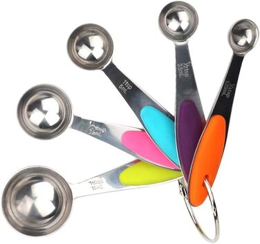 10-Piece Stainless Steel Measuring Cup and Spoon Set for Baking, Cooking, Kitchen Helper