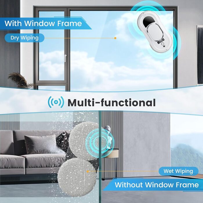 Робот для миття вікон Fensterputzroboter 3000 PA, електричний, з пультом ДК, автоматичний, для скла