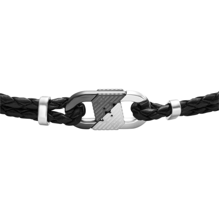 Чоловічий браслет Emporio Armani з нержавіючої сталі або шкіри з застібкою-ланцюгом (колір: кобальт)