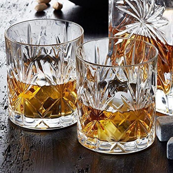 Набір склянок для віскі FLOW Barware 2 шт. | Склянки з кришталю для віскі, скотчу, бурбону, рому, джин-тоніку та негроні | Преміум якість
