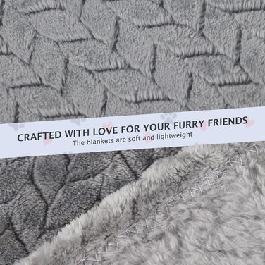 6 шт. м'які ковдри для собак та котів BVAGSS, фліс, фланель, 60x40 см, сірий колір