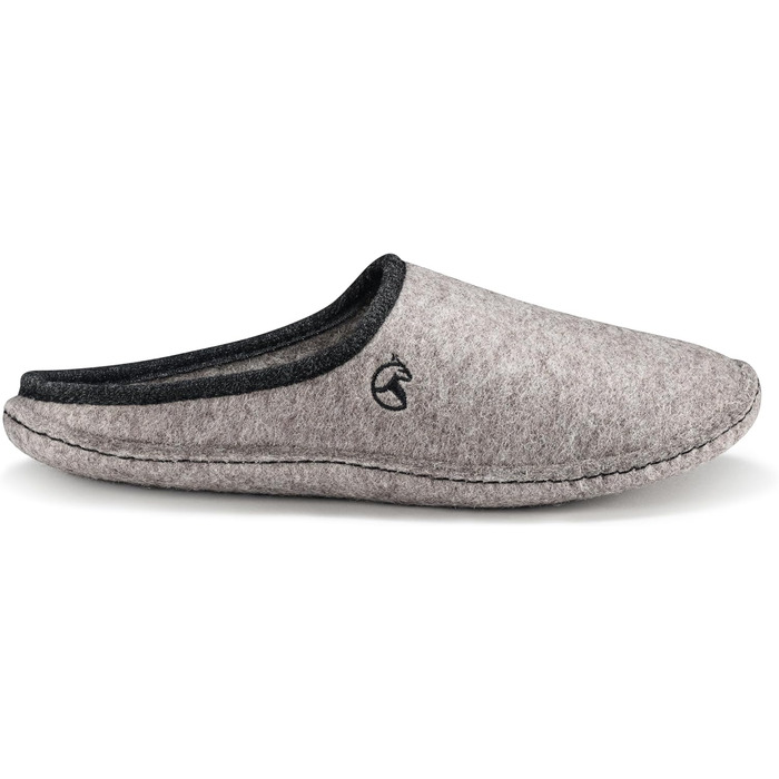 Чоловічі фетрові тапочки ESTRO - теплі зимові халапи для дому, широка модель, сірий колір, розмір 45 EU