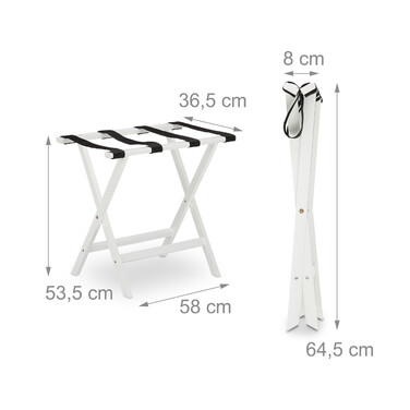 Relaxdays Folding Suit Stand in White