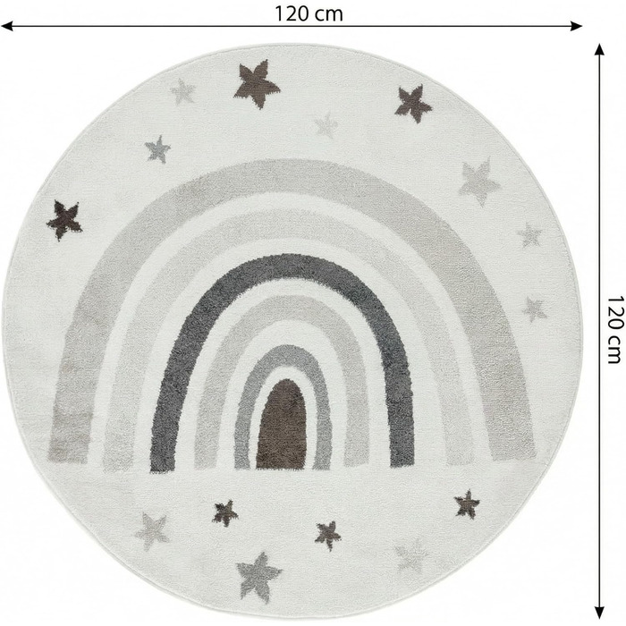 Дитячий килим Kinderteppich DOTS бежево-рожевий 80x150 см, Öko-Tex, для дівчаток, в дитячу кімнату