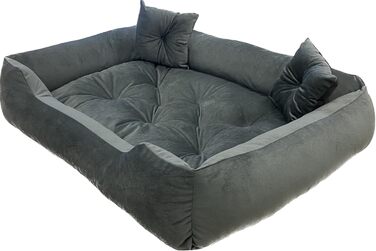 Ортопедичне собаче ліжко Dogs4Life Velours XL 135x100 см | Для великих собак | З водонепроникним покриттям | Зручне собаче ліжко | Легко мити | На відкритий простір | З бортиком