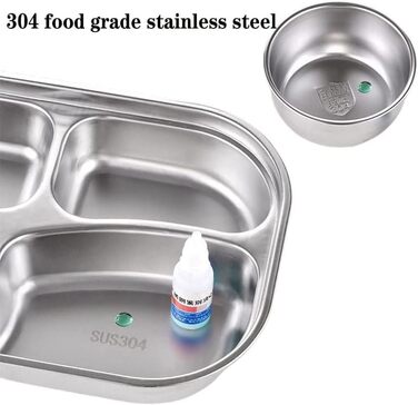 Ланчбокс з нержавіючої сталі 1.5L, бенто-бокс для дорослих з підігрівом на 12 годин, контейнер для їжі з 4 відділеннями, витримує протікання, ідеально підходить для Meal Prep, включає миску для супу та набір столових приборів для школи/офісу/фітнесу