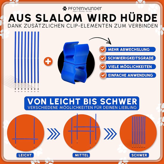 Набір для аджиліті для собак XXL-Profi: 6 стабілометрів, тунель 3 м, аксесуари для тренувань, для великих та малих собак