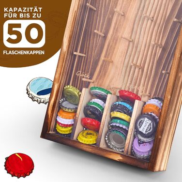 Стіна з дерев'яним відкривачем для пляшок EASTSTORM з контейнером, оригінальний відкривач для пива, подарунок для чоловіків та на День батька