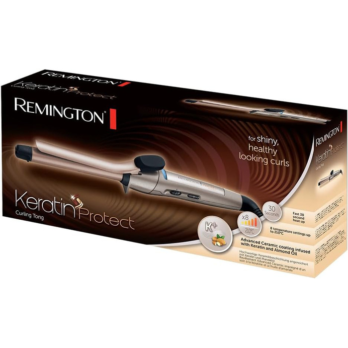 Випрямляч для волосся Remington S8540 Keratin з LCD-дисплеєм, 10 температурних режимів, чорний, 110 мм