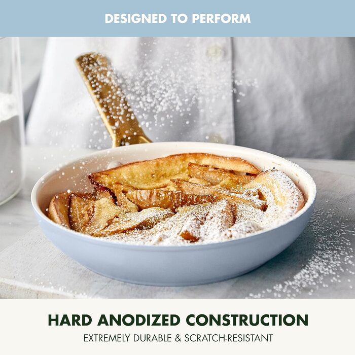 Сковорода GreenPan Reserve Pro 20.3 см з антипригарним покриттям, кераміка, нержавіюча сталь, блакитний колір, NSF-сертифікована, для плити та духовки