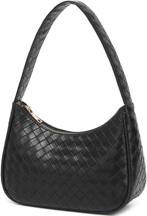 Сумка жіноча Schutertaschen Hobo мініатюрна, чорна (L) з блискавкою