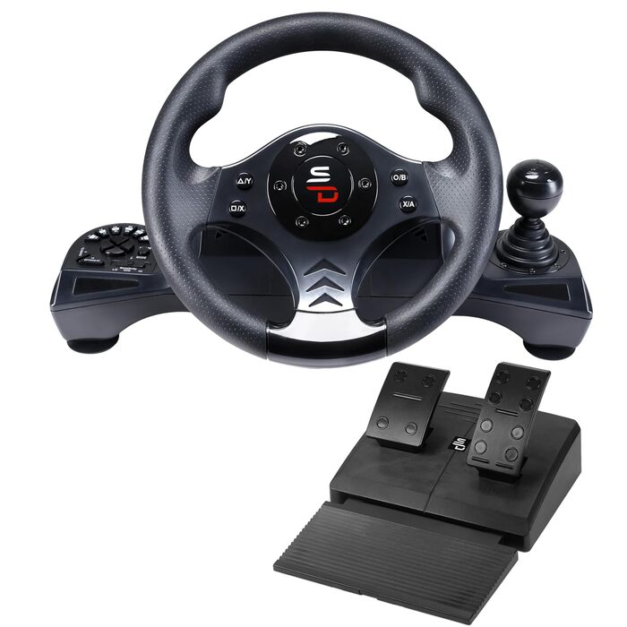 Руль SUBSONIC Superdrive GS750 Drive Pro з педалями, кермом, Paddles та вібрацією для Xbox Series X/S, PS4, Xbox One, PC (програмований)
