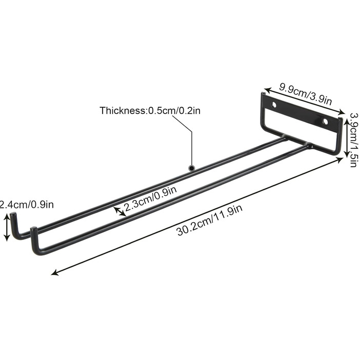 Тримачі для келихів VIDETOL (6 шт.) - металеві, підвісні, для шафи, бару, кухні