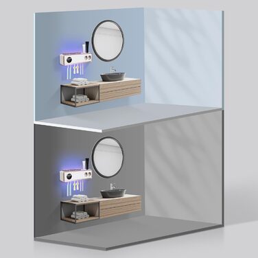 Тримач для зубних щіток з УФ-дезінфекцією, автоматичний диспенсер пасти, сенсорний екран (білий)