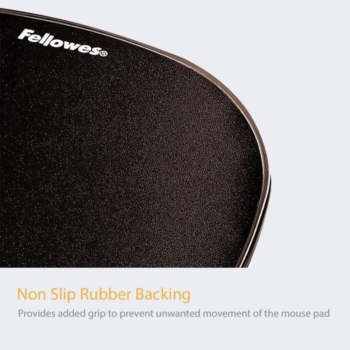Килимок для миші Fellowes Crystals з підставкою для зап'ястя - ергономічний килимок для миші, ігровий килимок, чорного кольору