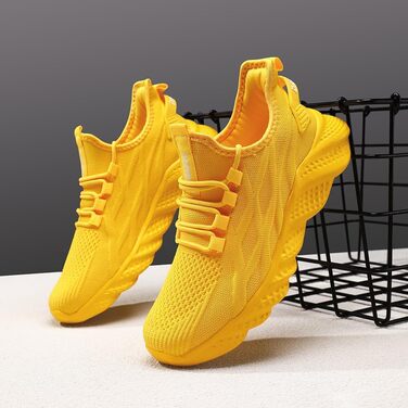 Жіночі кросівки для ходьби, бігу та трекінгу - EGMPDA, жовті, розмір 38 EU