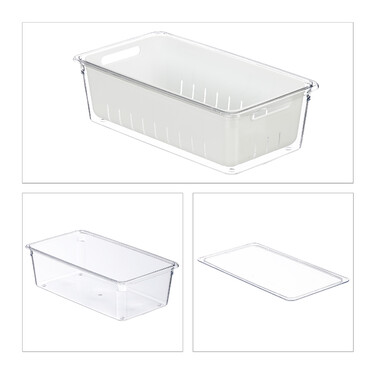 Relaxdays Refrigerator Organizer 2-Piece Set