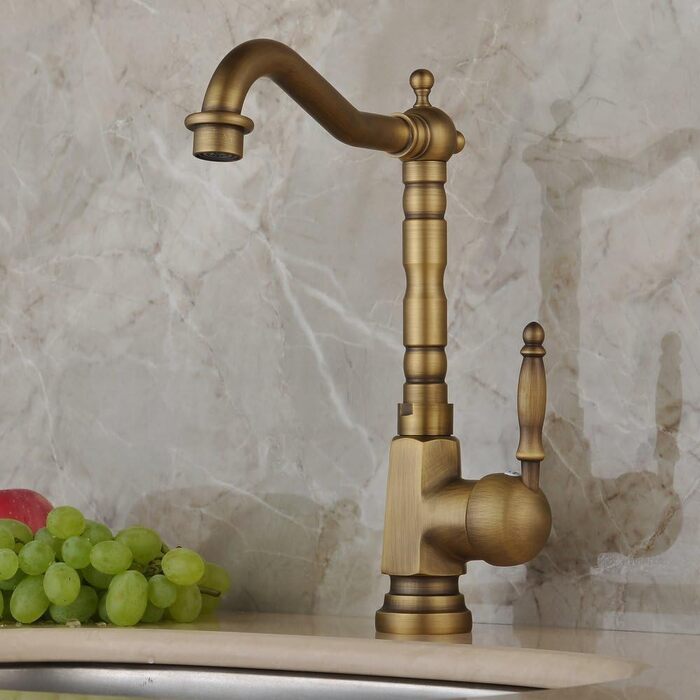 Кухонний змішувач з одним важелем Einlochmontage з нержавіючої сталі з поворотним виливом, керамічний картридж