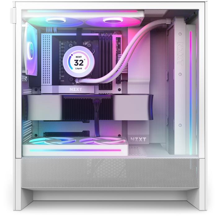 Корпус NZXT H5 Flow RGB Midi Tower, білий