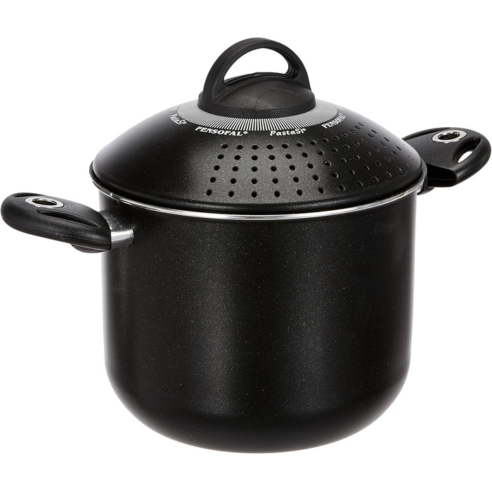 Каструля Pensofal Biostone Pastasì 5 л, 20 см, чорна, антипригарна