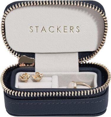 Скляна шкатулка для прикрас Stackers Klein у темно-синьому кольорі