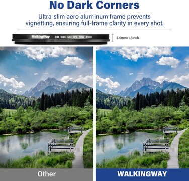 Поляризаційний фільтр Zirkular Polarisationsfilter 67mm Walking Way MC CPL - для зменшення відблисків та покращення контрасту