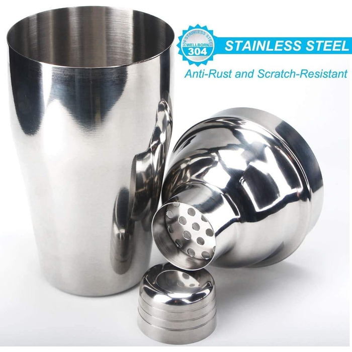 Набір для приготування коктейлів 15 предметів, 550 мл, нержавіюча сталь, барменський набір, бартова аксесуар, подарунковий набір для дому