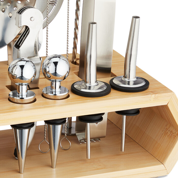 Relaxdays 16-Piece Cocktail Set with Stand