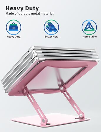 Soundance Adjustable Laptop Stand - Ergonomic Metal Riser for 10.6