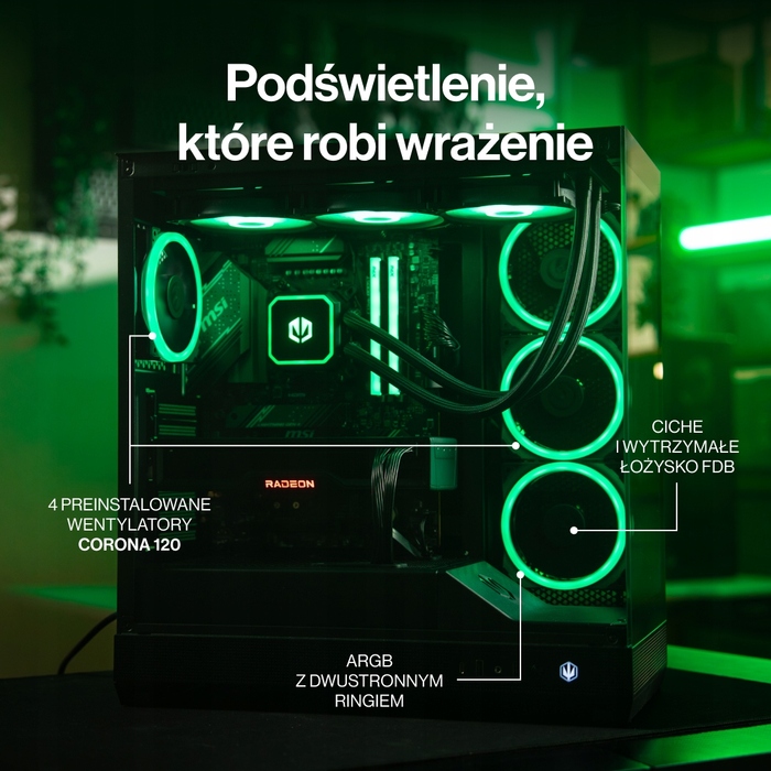 Корпус ENDORFY Fishtank 6000 Corona Midi Tower, чорний