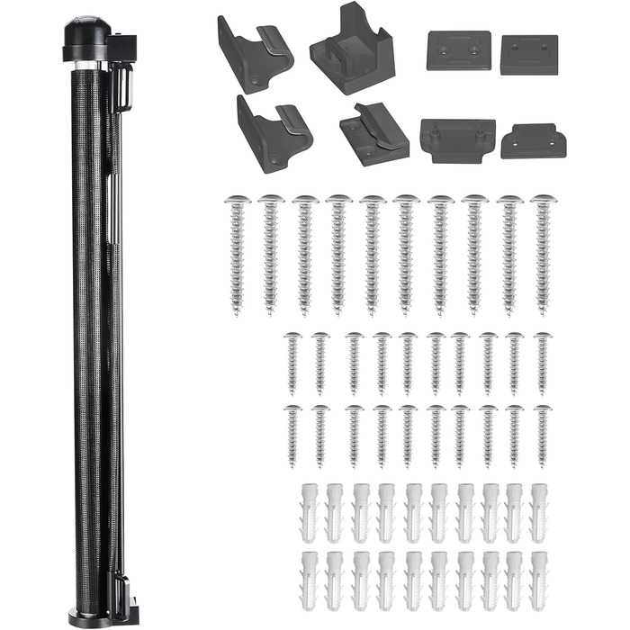 Захист для воріт/сходи NAIZY Rollo - сітка-рольо для дітей та тварин, 300 см, чорний